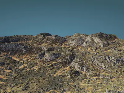 Highlands Heightmap Low-poly 3D model