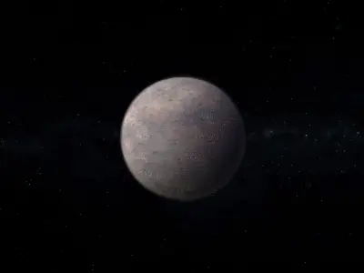 Dwarf Alien Planet or Moon 09 Low-poly 3D model