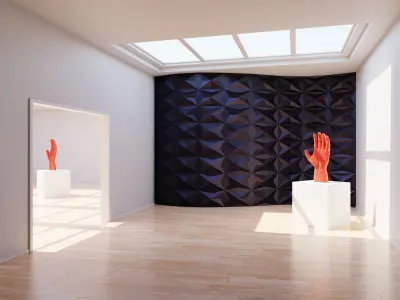 Art Museum Gallery Interior 22 Low-poly 3D model
