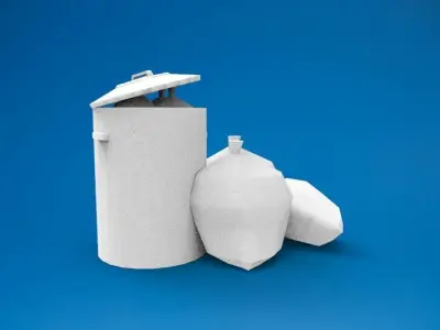 trash bag and garbage 3D print model