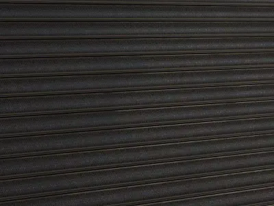 Dark Vertical Ribbed Metal Mesh PBR SEAMLESS Texture