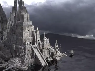 Winged Pyramid City of Ascension 1 3D model