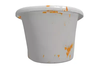 Dirty Industrial Utility Wash Basin Low-poly 3D model