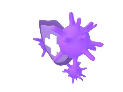 Immunity Icon v1 002 Low-poly 3D model