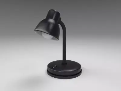 Modern table lamp black Low-poly 3D model