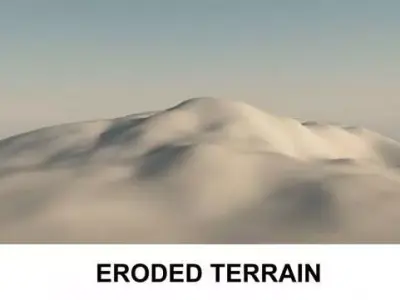 3d Terrain Eroded 3D model