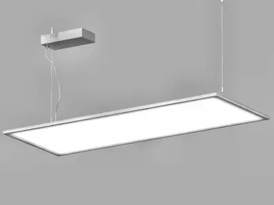 CLEAR rectangular led pendant light 3D model