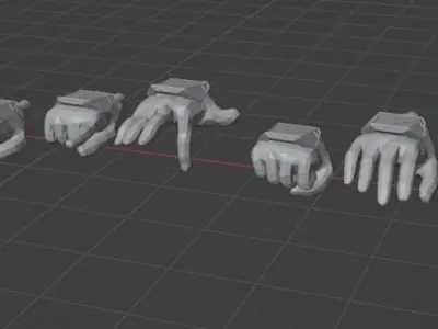 Star Wars posed hands Collection for 6in scale 3D model