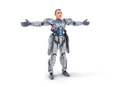 Advanced Robot Warrior model pack Low-poly 3D model