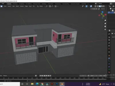 Modern House Low-poly 3D model