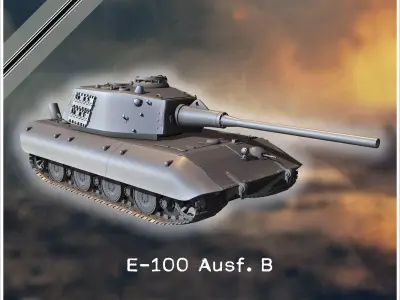 E-100 Ausf B Entwicklung super-heavy tank - Germany Eastern West 3D print model