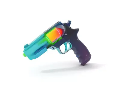 Neon Revolver model pack Low-poly 3D model