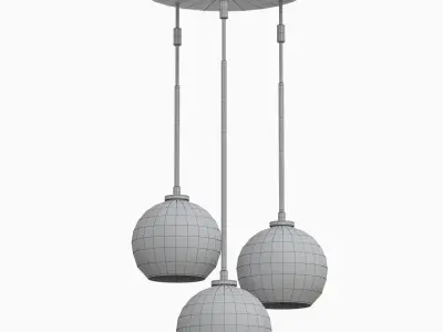  Sculptural Glass 3 Light 3D model