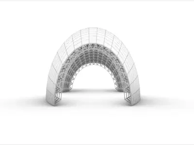 Parametric bridge 3D model