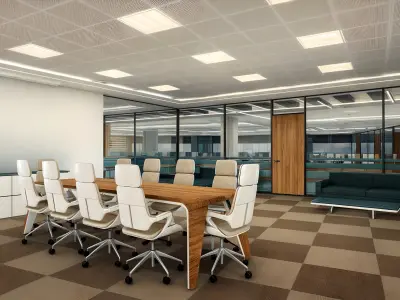 Office Design Low-poly 3D model