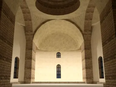 Romanian Orthodox Church - Chiajna Monastery - Reconstruction 3D model