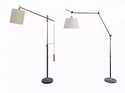 Twin Floor Lamp System 3D model