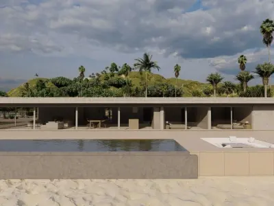 Casa Scene-villa-modern house 3D model 33