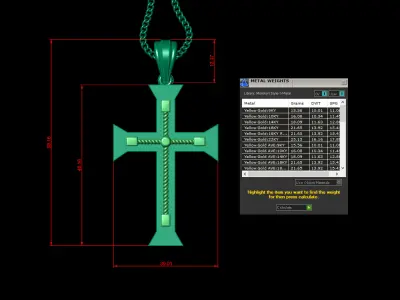 Cross Light Gold 4CP100 3DM STL 3D print model