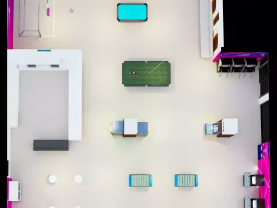 Electronic games store 3D model