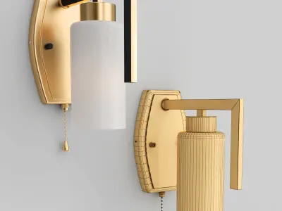 wall lamp 3D model 9