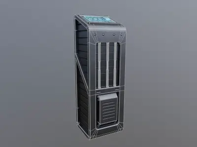 Sci-Fi Computer console  Low-poly 3D model