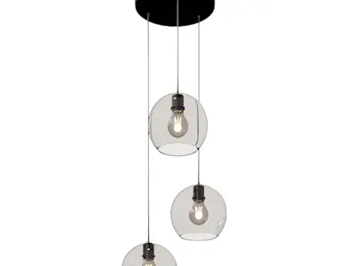 Pendant lamp with glass shades 3D model