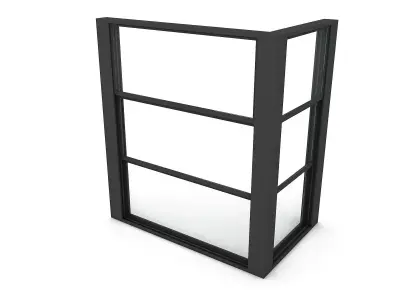 Guillotine Glazing Low-poly 3D model