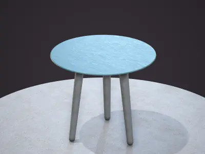 Coffee Table ar vr optimized Low-poly 3D model