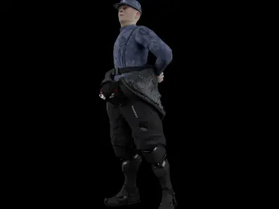 Officer Of The Space Forces Low-poly 3D model