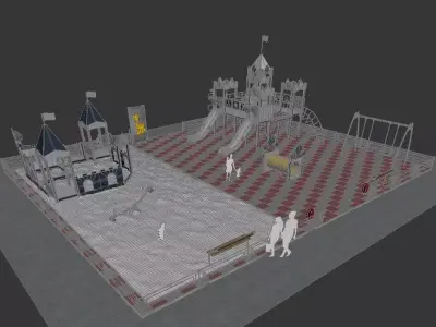 Playground 3D Model I Sandbox - Slides I V-Ray And Corona  3D model