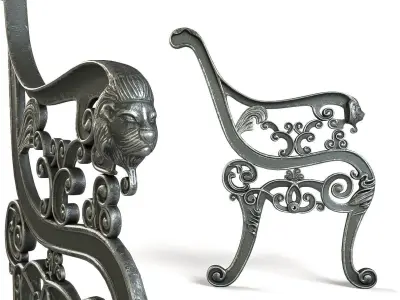 London Vintage Street Bench 3D model