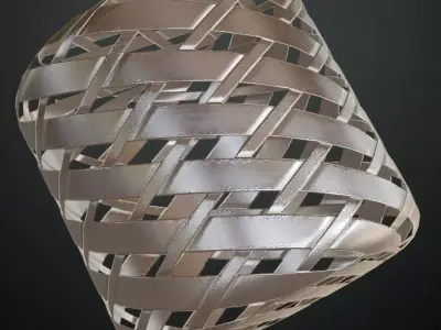 Pattern Metal Weave Transparent PBR Seamless Texture