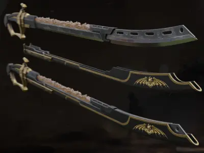 sword sci fi Low-poly 3D model