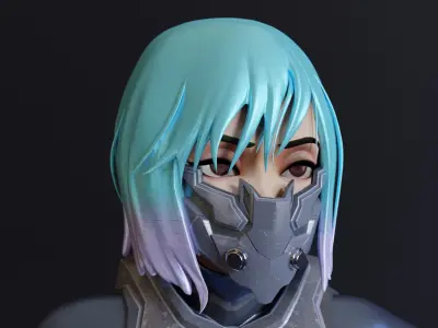 Aurora Steelheart - 3D Character Low-poly 3D model