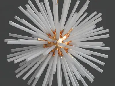 VINTAGE SPUTNIK WHITE GLASS 3D model