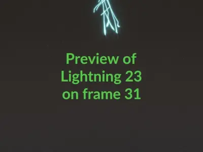 Animated Lightning v23 Low-poly 3D model