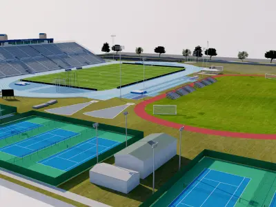 Hodges Stadium North Florida University Jacksonville USA 3D model