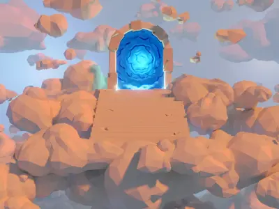 Low Poly Clouds Pack 2 Low-poly 3D model