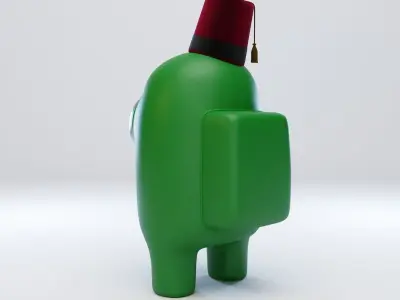 Among Us Fez Character 3D model