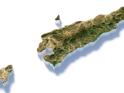 Timor Leste Terrain Country 3D model