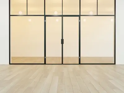 Glass partition door Set 40 Low-poly 3D model