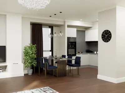 Living Room Realistic 3D model