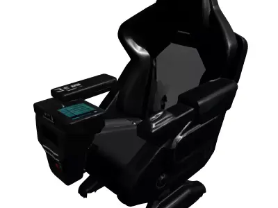 Futuristic SciFi Pilot Gaming Chair Low-poly 3D model