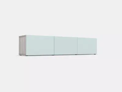 BESTA TV bench with doors 26 Low-poly 3D model