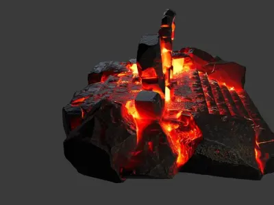 Hell Gate Low-poly 3D model