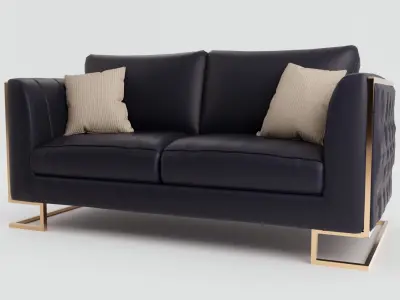 Vintage Sofa Low-poly 3D model