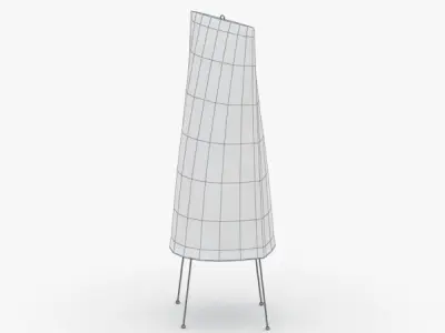 1414 - Paper Lamp Low-poly 3D model