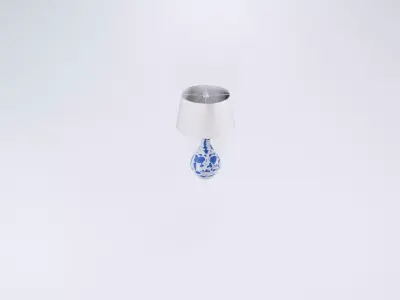 Low Poly Vintage Lamp - Retro Table Light 3D model