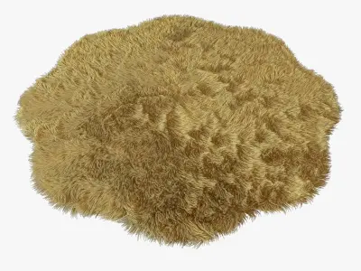 New Zealand sheepskin beige figure 3D model